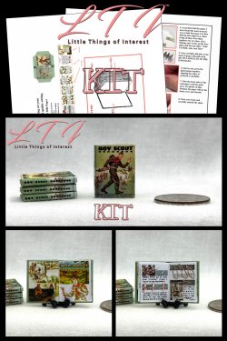 BOY SCOUT HANDBOOK Book Kit Printed Pdf and Instruction Tutorial in Miniature 1/12 Scale