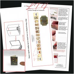 BUTTERFLIES AND MOTHS Book Kit Printed Pdf and Instruction Tutorial in Miniature One Inch Scale