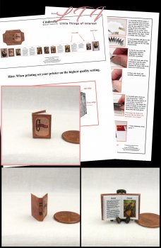 CINDERELLA Kit Printed PDF and Instruction Tutorial in Miniature One Inch Scale Disney.