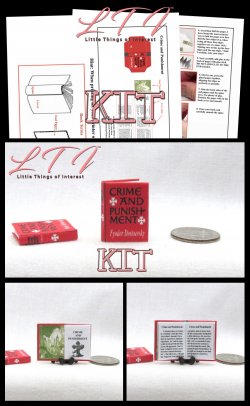 CRIME AND PUNISHMENT KIT Printed Pdf and Instruction Tutorial in Miniature 1/12 Scale Kit