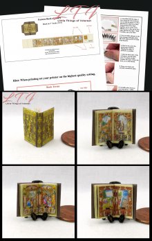 FARNESE BOOK OF HOURS Book Kit Printed PDF and Instruction Tutorial in Miniature One Inch Scale