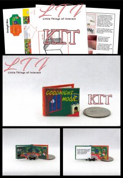 GOODNIGHT MOON Book Kit Printed PDF and Instruction Tutorial in Miniature 1/12 Scale