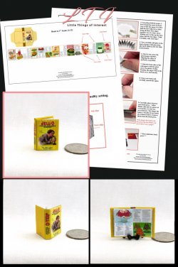 JELLO COOKBOOK Kit Printed Printed PDF and Instruction Tutorial in Miniature One Inch Scale