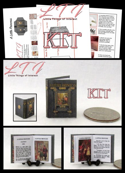 THE LITTLE PRINCESS Kit Printed PDF and Instruction Tutorial in Miniature 1/12 Scale Book