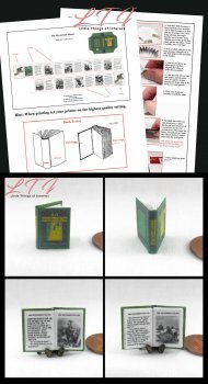 THE MYSTERIOUS ISLAND Book Kit Printed PDF and Instruction Tutorial in Miniature One Inch Scale