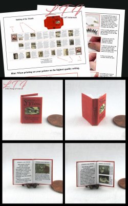 THE SINKING OF THE TITANIC Book Kit Printed PDF and Instruction Tutorial in Miniature One Inch Scale