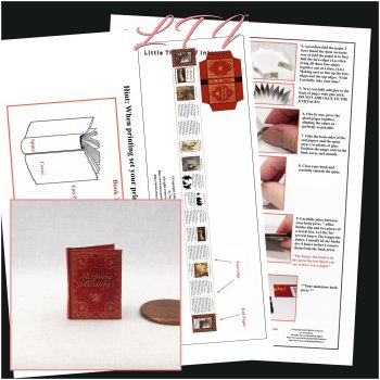 SLEEPING BEAUTY Book Kit Printed PDF and Instruction Tutorial in Miniature One Inch Scale