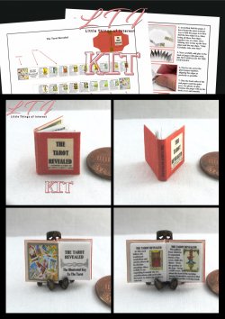THE TAROT REVEALED Book Kit Printed PDF and Instruction Tutorial in Miniature One Inch Scale