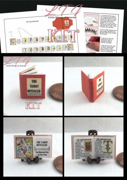 THE TAROT REVEALED Book Kit Printed PDF and Instruction Tutorial in Miniature 1/12 Scale