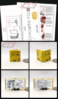 VEGETARIAN COOKBOOK Book Kit Printed PDF and Instruction Tutorial in Miniature One Inch Scale