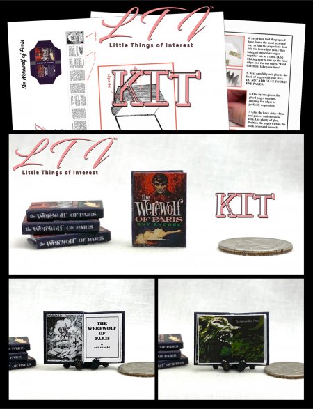 THE WEREWOLF OF PARIS Kit Printed Pdf and Instruction Tutorial in Miniature 1/12 Scale DIY Kit Horror
