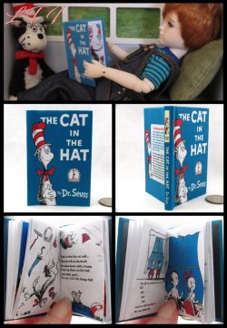 THE CAT IN THE HAT Illustrated Readable Miniature One Fourth Scale Book Dr Seuss