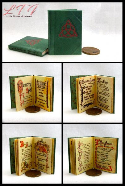 CHARMED BOOK OF SHADOWS Magic Book Miniature Playscale Readable Illustrated Book