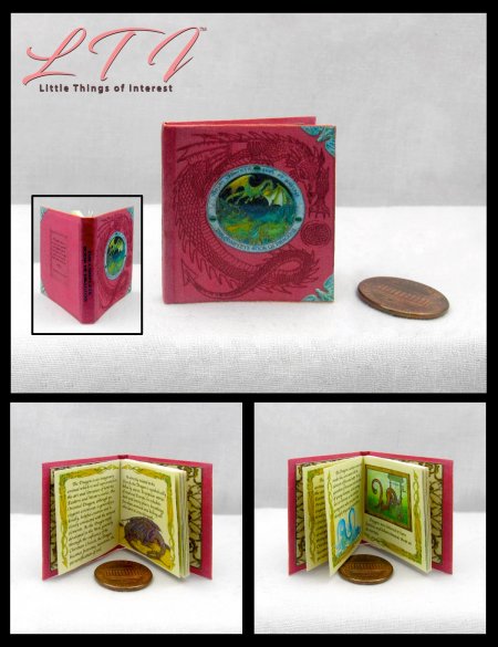 THE COMPLETE BOOK OF DRAGONS Miniature Playscale Readable Illustrated 1/6 Scale Book Dragonology