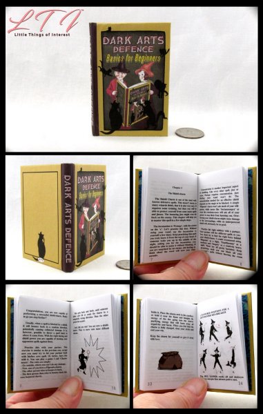 DARK ARTS DEFENSE Illustrated Readable Miniature One Fourth Scale Book Hogwarts