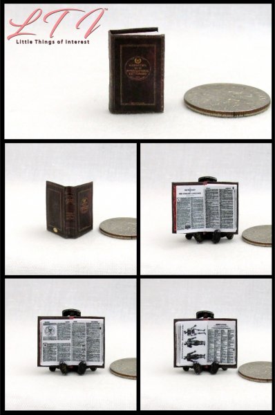 WEBSTER'S DICTIONARY Dollhouse Miniature Half Inch Scale Book