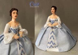 CLAIRE FRASER Digital Download Pdf Tutorial and Pattern One Inch Scale Doll Outfit DIY Outlander (Intermediate)