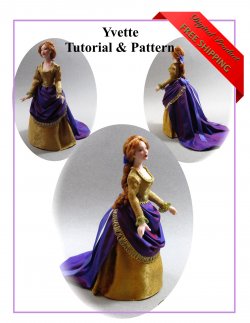 YVETTE VICTORIAN Lady Dollhouse Doll Download Pattern Tutorial PDF Dressing Miniature in One Inch Scale (Experienced)