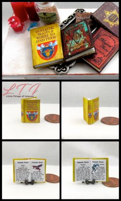 FANTASTIC BEASTS AND WHERE TO FIND THEM Miniature One Inch Scale Illustrated Readable Book Harry Potter