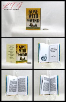 GONE WITH THE WIND Readable Miniature One Fourth Scale Book
