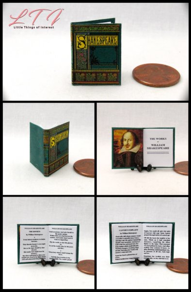 SHAKESPEARE Miniature 1/12 Scale Readable Book