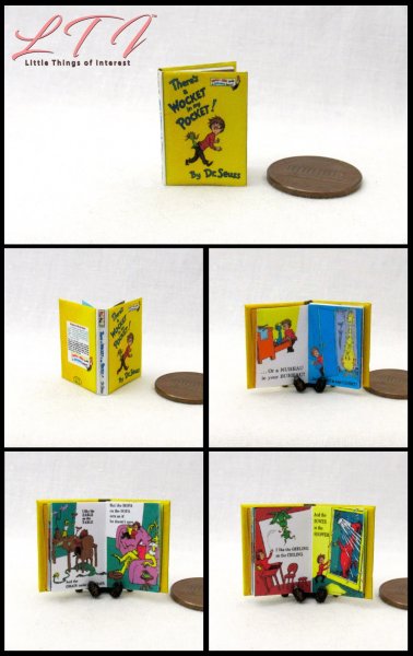 THERE'S A WOCKET IN MY POCKET Miniature One Inch Scale Illustrated Readable Dr. Seuss Book