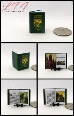 TRAVEL BOOK, Travel Romantic Germany Miniatures One Inch Scale Illustrated Book
