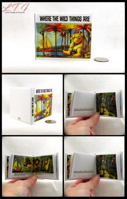 WHERE THE WILD THINGS ARE Illustrated Readable Miniature One Fourth Scale Book