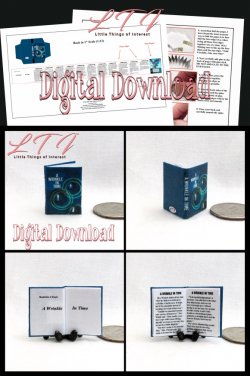 A WRINKLE In TIME One Inch Scale Miniature Book Printable Download PDF Tutorial