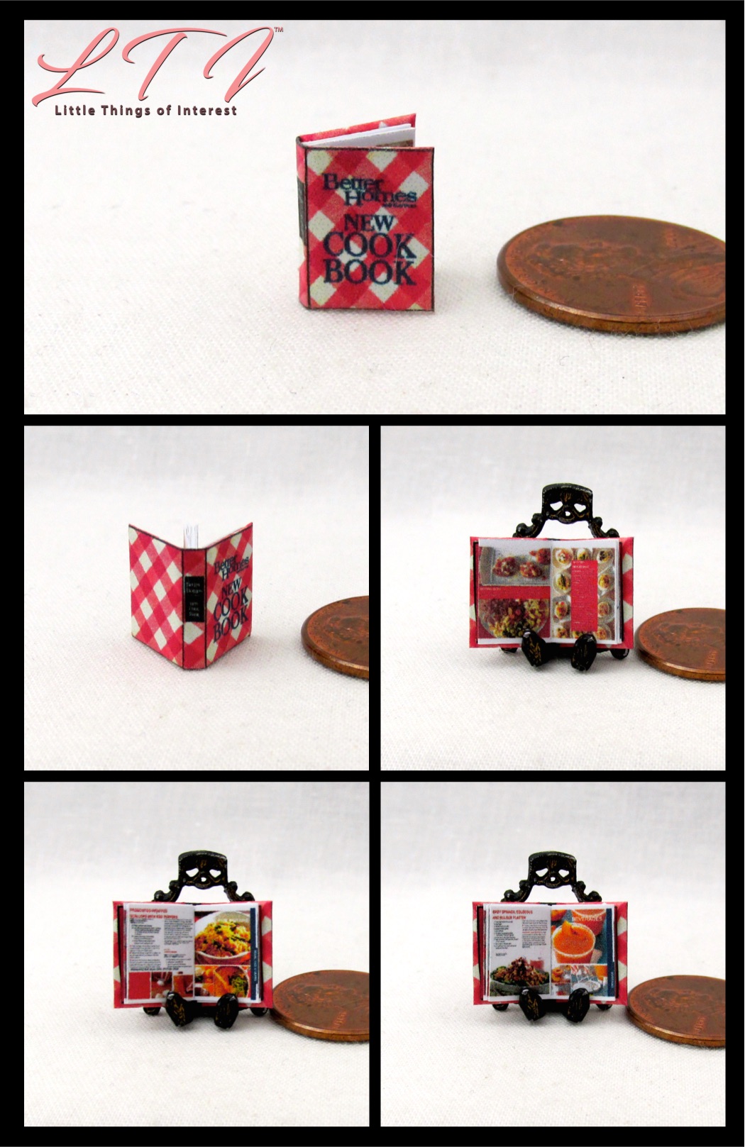 1:24 Scale Birds Illustrated Miniature Book - Dollhouse Decor, Handcrafted Color Illustrated