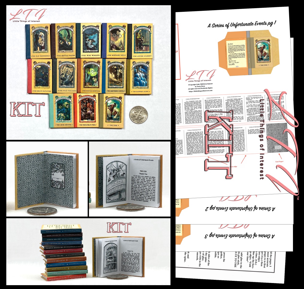 A SERIES OF UNFORTUNATE EVENTS SET 13 Pc Kit Printed PDF Instruction ...